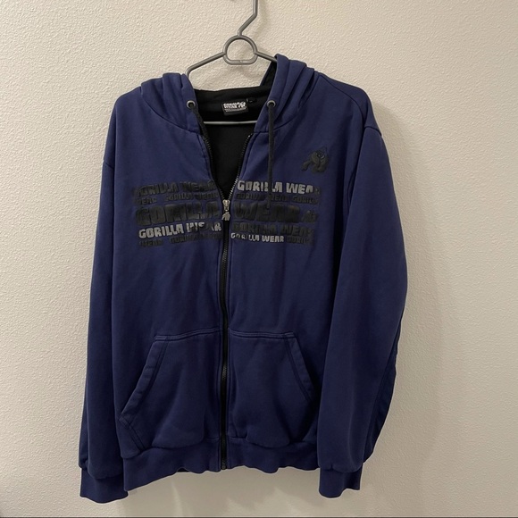 gorilla wear Other - Gorilla wear full zip hoodie blue XL